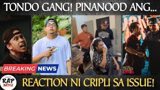 🔥Tondo GANG PINANOOD ang labang JBlaque vs Mhot  Reaction ni Cripli sa labang Mhot vs JBlaque [upl. by Avla]