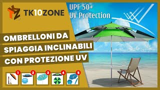 I 5 migliori ombrelloni da spiaggia inclinabili con protezione UV [upl. by Maccarone315]