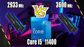 Core i511400 2933MHz vs 3600MHz RAM Speed Gaming performance comparison Rocket Lake [upl. by Guillaume]