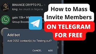 How to Mass Invite Members on Telegram For FREE [upl. by Evaleen436]