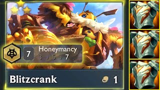 NEW 7 HONEYMANCY SOLO TANKING BLITZCRANK  Teamfight Tactics Set 12 [upl. by Mintun]