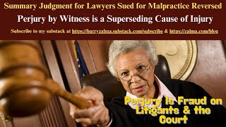 Summary Judgment for Lawyers Sued for Malpractice Reversed [upl. by Kenaz888]