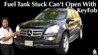 Tips and Tricks Mercedes Fuel Tank Cap Not Opening  GL550 Fuel Tank Stuck Cant Open With KeyFob [upl. by Lockwood]