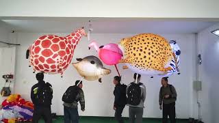 EPSON Digital Print Inflatables Gonflables Fat Animal Puppet for Parade or Stagedesign Decoration [upl. by Aroc]