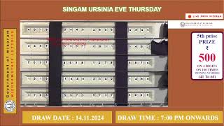 🔴LOTTERY LIVE SINGAM 0700 PM 14112024 MANIPUR STATE LOTTERY BTC LIVE [upl. by Niwrek]