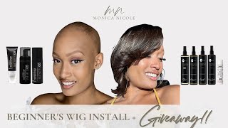 Easy Frontal Wig Install For Beginners Without Adhesive Alopecia Awareness [upl. by Eessej]