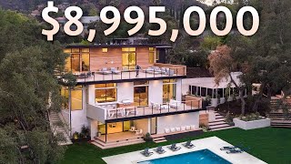 Touring a 8995000 Los Angeles Modern Home with a Really COOL Guest House [upl. by Neryt]