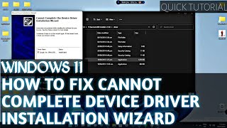 How to fix driver quotinstall failedquot error  Cannot complete the device installation wizard [upl. by Notseh854]