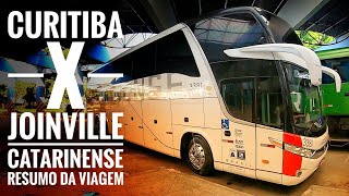 VIAGEM de CURITIBA para JOINVILLE pela CATARINENSE  Viajando no SEMI LEITO na SORTE [upl. by Nehr]