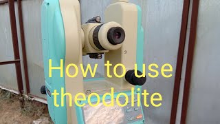 How to use theodolite in hindi [upl. by Riffle109]