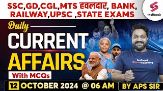 12 October Current Affairs 2024  Current Affairs Today  Daily Current Affairs  SSC Exam  APS Sir [upl. by Nnhoj]