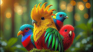 Bird Garden 4K  Colorful Birds  Breathtaking Nature Wonderful Bird Songs  Relaxing Bird Sounds [upl. by Nahtannhoj]