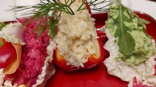 Telina cu Maioneza in 3 culori aperitiv rapidCelery with Mayonnaise in 3 colors quick appetizer [upl. by Hirz]