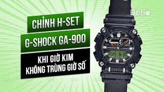 Chỉnh HSet GShock GA900 module 5637 khi giờ kim không trùng giờ số [upl. by Nerret]