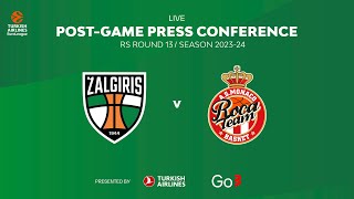 Žalgiris  AS Monaco  Press Conference  EuroLeague 202324 Round 13 [upl. by Naujahs]