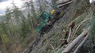 TIMBERJACK 460 SKIDDER DANS UN MUR ⚠️ BÛCHERONS DE LEXTRÊME [upl. by Middleton]