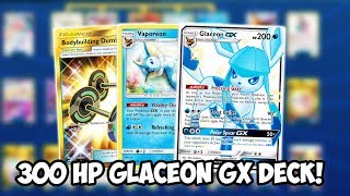 300 HP Glaceon GX Deck Ability Locking amp Being Very Tanky Cosmic Eclipse PTCGO [upl. by Platas354]