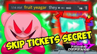 Skip Tickets Secret Revealed by Owner of All Star Tower Defense ASTD [upl. by Esme]