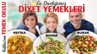 Bizi Zayıflatan Yemekleri Yaptık  En Sevdiğimiz 3 Diyet Tarifi  Salata Fırında Sebze Mercimek [upl. by Hanima692]