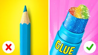 FANTASTIC SCHOOL HACKS FOR CREATIVE STUDENTS  Bright Ideas and Art Tricks by 123 GO Series [upl. by Martinic]