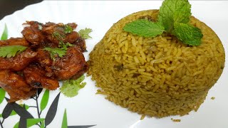 Pudina rice recipe  mint rice recipe  mint pulao recipe  pudina pulao recipe in Tamil [upl. by Hannad]