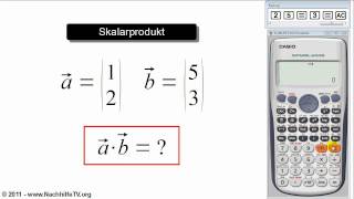 Skalarprodukt berechnen mit Taschenrechner [upl. by Ahsauqram]