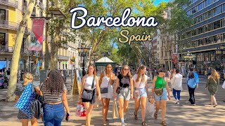 Barcelona Spain 🇪🇸 July 2023 4KHDR Walking Tour ▶216min [upl. by Korfonta476]