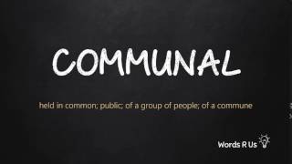 How to Pronounce COMMUNAL in American English [upl. by Ultan]