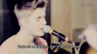 Justin Bieber  Boyfriend Acoustic  Traduccion al español [upl. by Weksler]