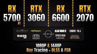 RX 5700 XT vs RTX 3060 vs RX 6600 vs RTX 2070  14 Games at 1080P 1440P Ray Tracing  DLSS amp FSR [upl. by Ahsim]