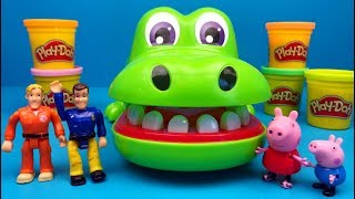 Brandweerman Sam en Peppa Big gaan met PlayDoh en de Krokodil spelen [upl. by Laban]