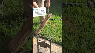 Hatchet and Hammer Splitting Wood vs Kindling Cracker woodsplitting woodcutting woodsplitter [upl. by Posner]