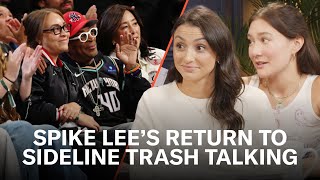 Superfan Spike Lee Trash Talks Kelsey Plum  Well Played [upl. by Calabresi]