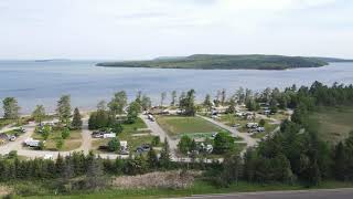 Munising Tourist Park Campground Drone Fly Over 2021 [upl. by Wauters]