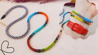 Boncuktan Zippy Kolye amp Bileklik Yapımı Zippy Necklace amp Bracelet Making beading tutorial [upl. by Ahsirahc]