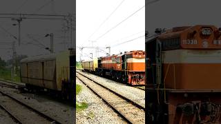 Diesel engine pulling single percel van 🚂 diesel locomotive railway ytshorts shyamhembram [upl. by Roee885]