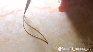 Famous ArabicKhaleeji leaves mehndi design  Arabic حنه leaves tutorial 3 [upl. by Ynnavoig]