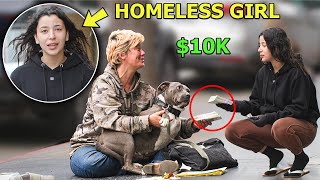 Homeless Girl Asking Strangers for Money Then Gives 1000x What They Gave Her MUST WATCH THIS [upl. by Inajar786]