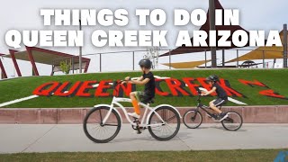 Things to do in Queen Creek AZ  Creek Side Taco Shack amp Bike Trails [upl. by Nonnahs384]