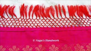 Saree Pallu Knots DesignSaree Pallu Kuchu Design By Nagus Handwork [upl. by Ennelram]