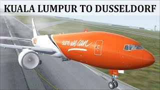 FSX CARGO FLIGHT KUALA LUMPUR WMKK TO DÜSSELDORF EDDL  TNT B777ER  FSCLOUD LIVESTREAM [upl. by Eisenhart300]