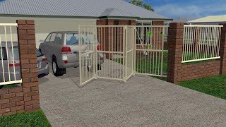 Installing Trackless BiFolding Gates [upl. by Itoyj745]