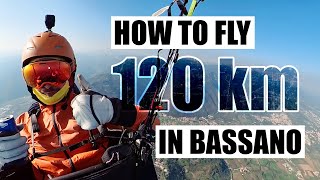 XC GUIDE Flying a 120 km triangle in Bassano on a paraglider [upl. by Elianora218]