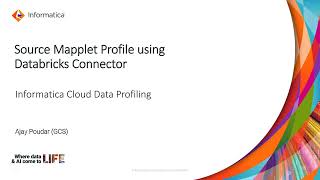 How to Create and Run Source Mapplet Profile using Databricks Connector [upl. by Arakat692]