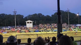 FULLSIZE WIRE CAR CLASS DEMOLITION DERBY 2024 FAYETTE COUNTY FREE FAIR CONNERSVILLE INDIANA [upl. by Sivaj360]