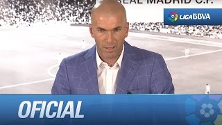 Presentación de Zinedine Zidane como nuevo entrenador del Real Madrid [upl. by Lissak749]