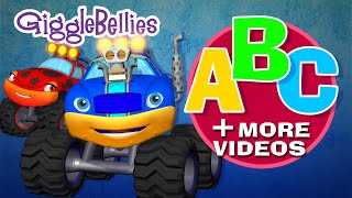 Monster Truck ABC  More Monster Truck Espisodes  Over 1 Hour  GiggleBellies [upl. by Neerhtak]