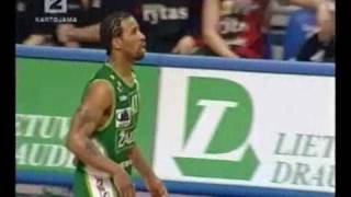 Zalgiris  Rytas Collins three point shot 2 times [upl. by Ailadi]