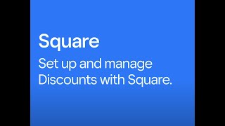 Setup and Manage Discounts with Square [upl. by Nnyleve]