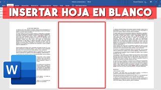 Como Insertar una Hoja en Blanco en Word [upl. by Barber]